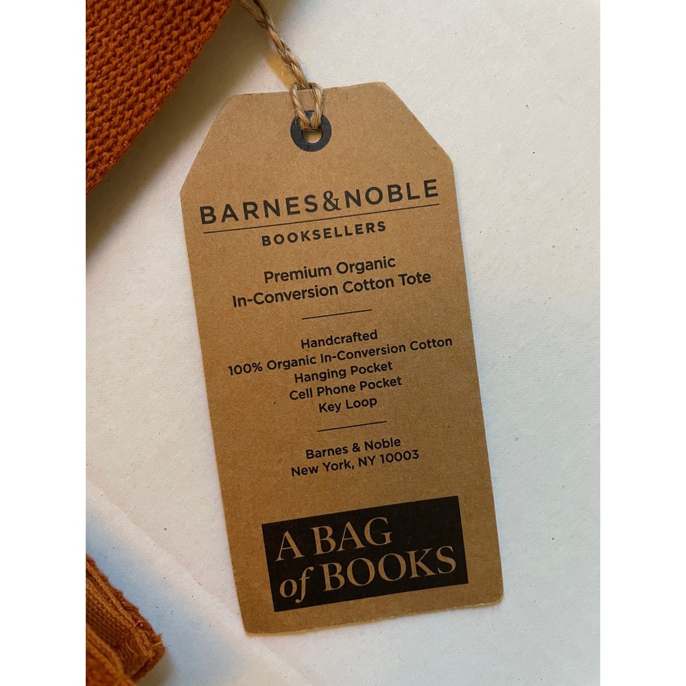 Barnes And Noble A Bag Of Books Fair Trade Cotton Tote Bag New With Tags - Picture 5 of 6